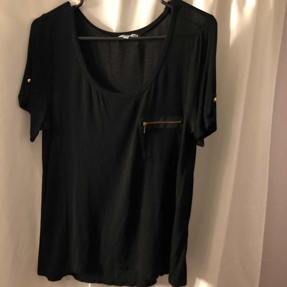 Charlotte Russe Black shirt with zipper pocket